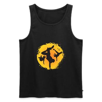 Breakdance. Cool. Sports. - Men's Premium Organic Tank Top - black - Front - AI Model Male 178 light (178cm)