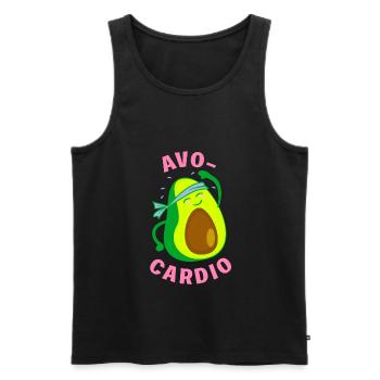 Avo Cardio - Männer Premium Bio Tank Top - Schwarz - Vorne - AI Model Male 178 light (178cm)