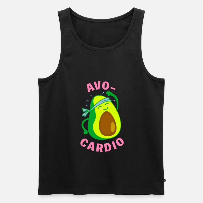 Avo Cardio - Männer Premium Bio Tank Top - Schwarz