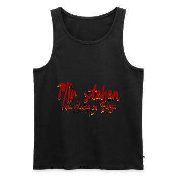 Mir stehen die Haare zu Berge. - Männer Premium Bio Tank Top - Schwarz - Vorne - Michal (187cm)
