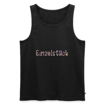Einzelstück Lustiger Spruch Witzig Fun individuell - Männer Premium Bio Tank Top - Schwarz - Vorne - Michal (187cm)