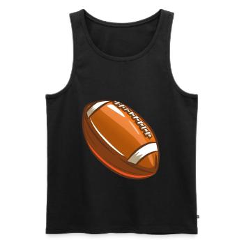 Football américain - Débardeur bio Premium Homme - noir - Devant - Michal (187cm)
