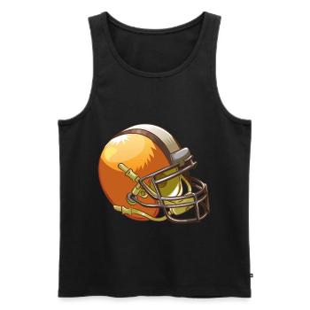 Football Helm - Männer Premium Bio Tank Top - Schwarz - Vorne - AI Model Male 178 light (178cm)