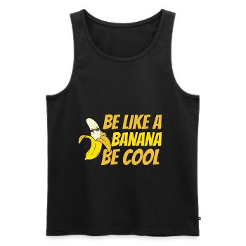 Cool like Banana - Men's Premium Organic Tank Top - black - Front - AI Model Male 178 light (178cm)