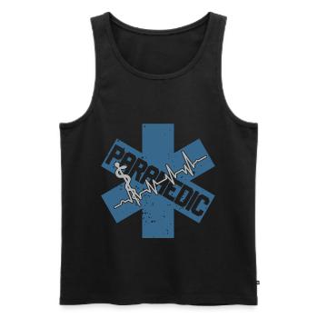 Emergency Paramedic Paramedic Ambulance Service - Men's Premium Organic Tank Top - black - Front - AI Model Male 178 light (178cm)