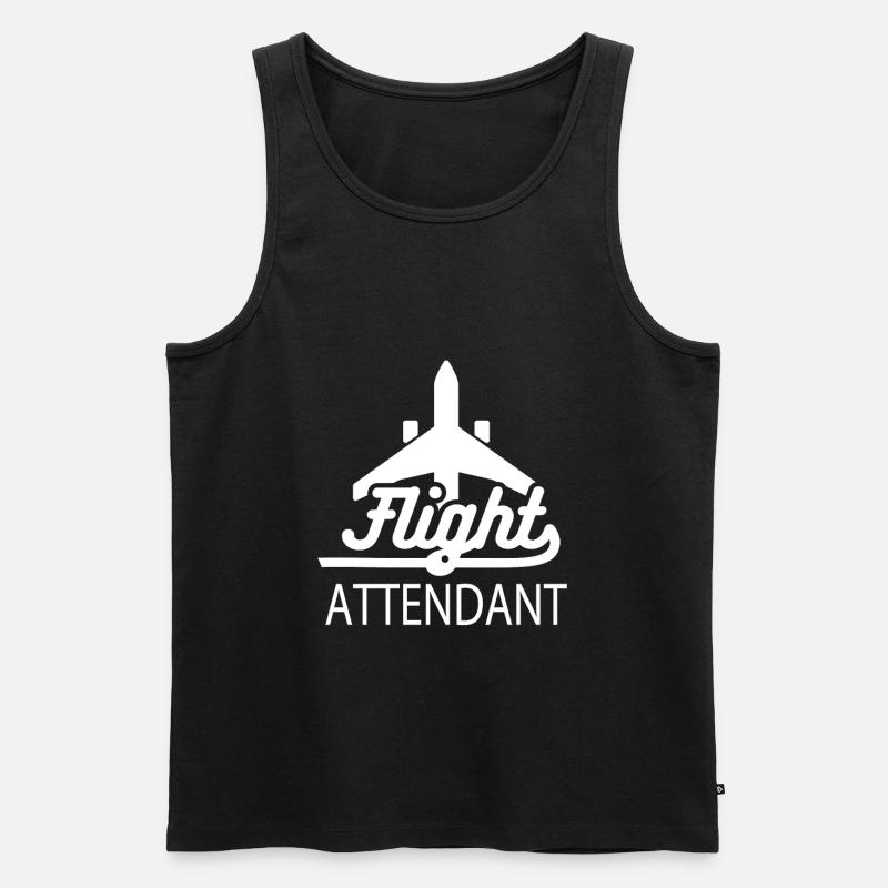 Flugbegleiter/in Stewardess - Männer Premium Bio Tank Top - Schwarz
