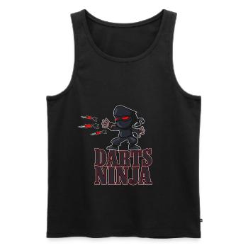 Darts ninja - Men's Premium Organic Tank Top - black - Front - Michal (187cm)
