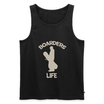 Snowboarder Snowboarding Boarders Life - Men's Premium Organic Tank Top - black - Front - AI Model Male 178 light (178cm)