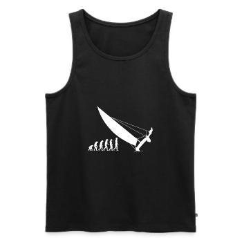 Evolution catamaran - Men's Premium Organic Tank Top - black - Front - AI Model Male 178 light (178cm)