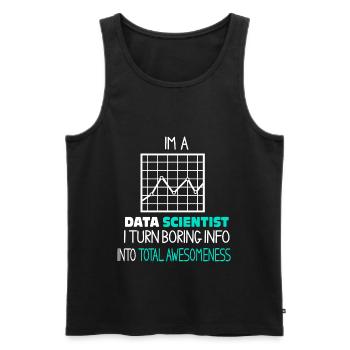 I am a Data Scientist - Men's Premium Organic Tank Top - black - Front - Michal (187cm)