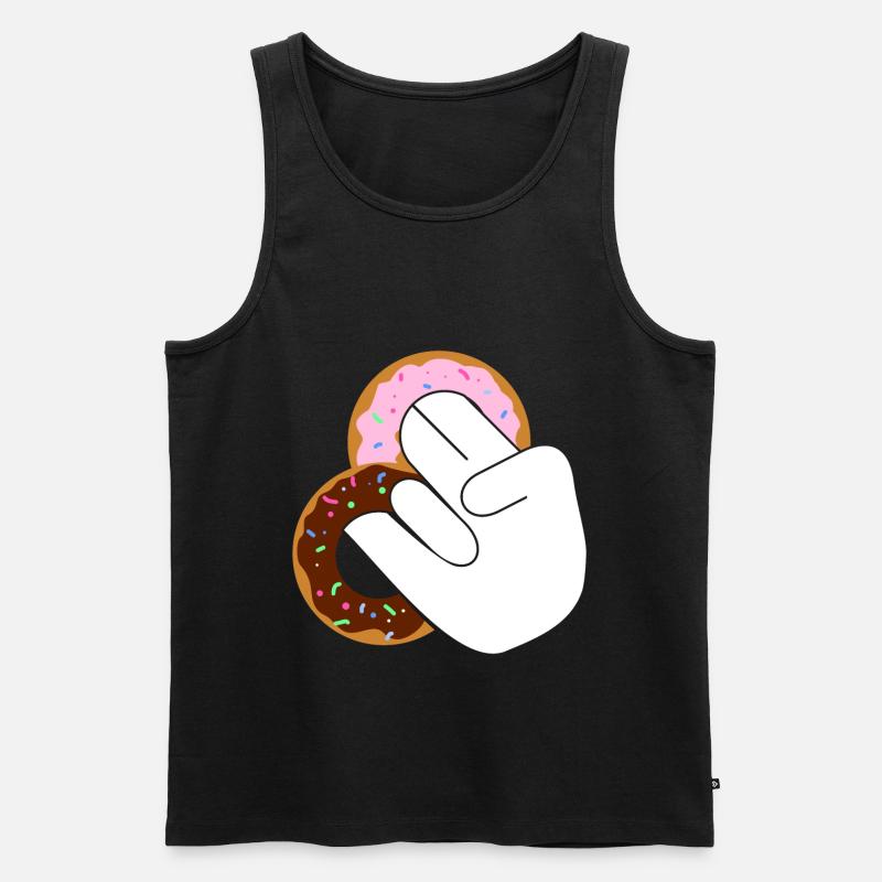 Donuts? - Männer Premium Bio Tank Top - Schwarz