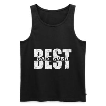 Best Dad - Men's Premium Organic Tank Top - black - Front - Michal (187cm)
