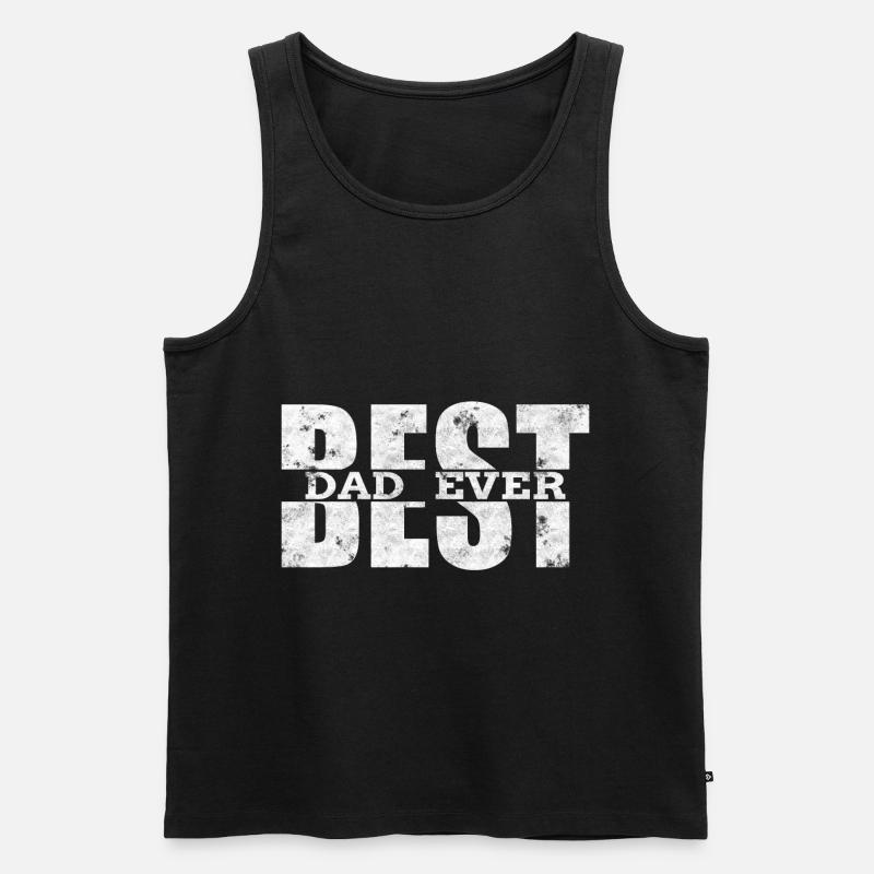 Bester Papa - Männer Premium Bio Tank Top - Schwarz
