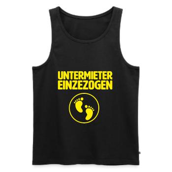 Untermieter Werdende Mutter Babyfüße Schwanger Bab - Männer Premium Bio Tank Top - Schwarz - Vorne - AI Model Male 178 light (178cm)