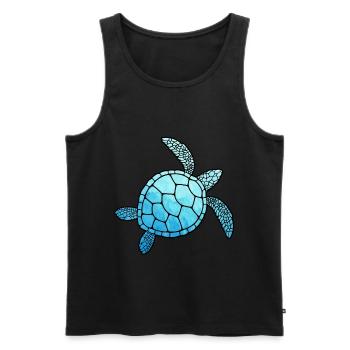 Turtle Turtle Gift Idea Turtles Sea - Men's Premium Organic Tank Top - black - Front - AI Model Male 178 light (178cm)