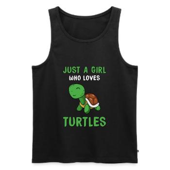 Turtle Turtle Gift Idea Turtle Animal - Men's Premium Organic Tank Top - black - Front - AI Model Male 178 light (178cm)