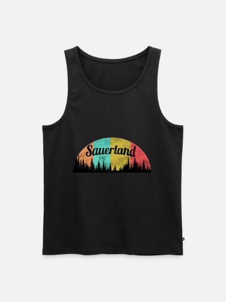 Sauerland - Männer Premium Bio Tank Top - Schwarz