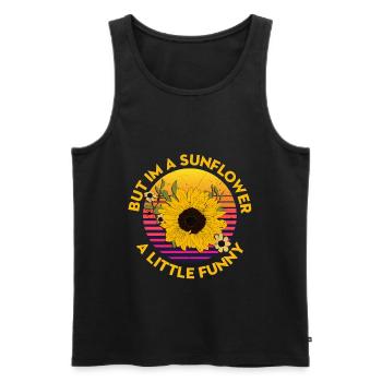 Sunflower - Men's Premium Organic Tank Top - black - Front - AI Model Male 178 light (178cm)
