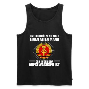 Ossi Geschenk und idee für NVA die in Armee waren - Männer Premium Bio Tank Top - Schwarz - Vorne - Michal (187cm)