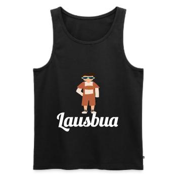 Lausbua spruch - Männer Premium Bio Tank Top - Schwarz - Vorne - AI Model Male 178 light (178cm)