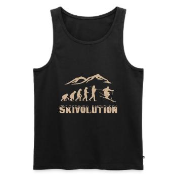 Ski Evolution Skifahrer Schnee Winter - Männer Premium Bio Tank Top - Schwarz - Vorne - Michal (187cm)
