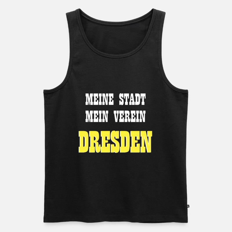 Dresden - Männer Premium Bio Tank Top - Schwarz
