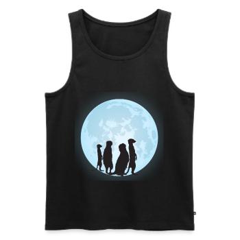 Erdmännchen Motiv - Männer Premium Bio Tank Top - Schwarz - Vorne - AI Model Male 178 light (178cm)