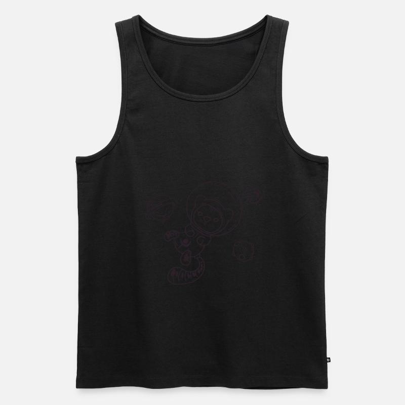 Chat dans l'espace - Débardeur bio Premium Homme - noir