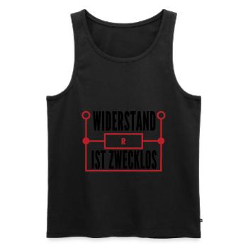 Physiker. Widerstand. Physik. - Männer Premium Bio Tank Top - Schwarz - Vorne - Michal (187cm)