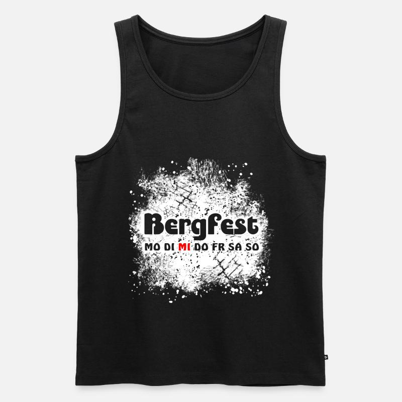 Bergfest Mittwoch Halbzeit Hälfte - Männer Premium Bio Tank Top - Schwarz