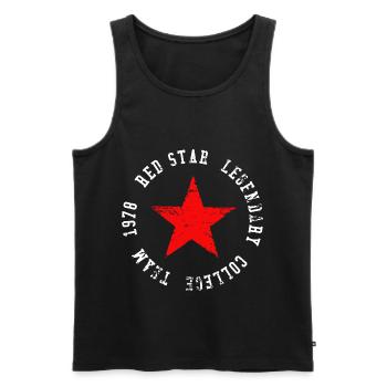 Red Star Legendary College Team - Débardeur bio Premium Homme - noir - Devant - AI Model Male 178 light (178cm)