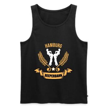Reeperbahn Kiez in Hamburg St Pauli fan Geschenk - Männer Premium Bio Tank Top - Schwarz - Vorne - AI Model Male 178 light (178cm)