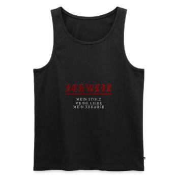Schweiz - Männer Premium Bio Tank Top - Schwarz - Vorne - Michal (187cm)