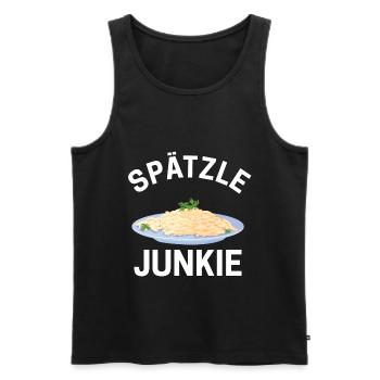 Schwaben Spätzle Junkie in Schwäbisch Stuttgart - Männer Premium Bio Tank Top - Schwarz - Vorne - Michal (187cm)