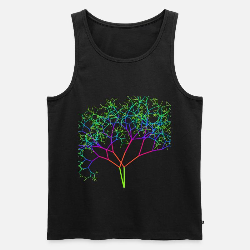 Regenbogen Baum - Männer Premium Bio Tank Top - Schwarz