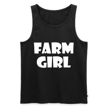 Farm Girl pour les agricultrices à la ferme - Débardeur bio Premium Homme - noir - Devant - Michal (187cm)