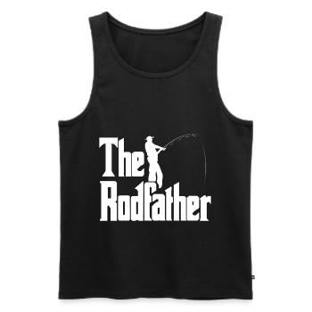 The Rodfather - Männer Premium Bio Tank Top - Schwarz - Vorne - Michal (187cm)