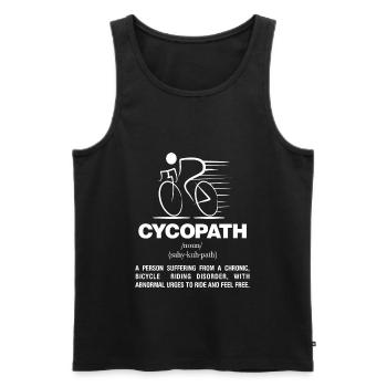 Cycopath Definition - Männer Premium Bio Tank Top - Schwarz - Vorne - AI Model Male 178 light (178cm)