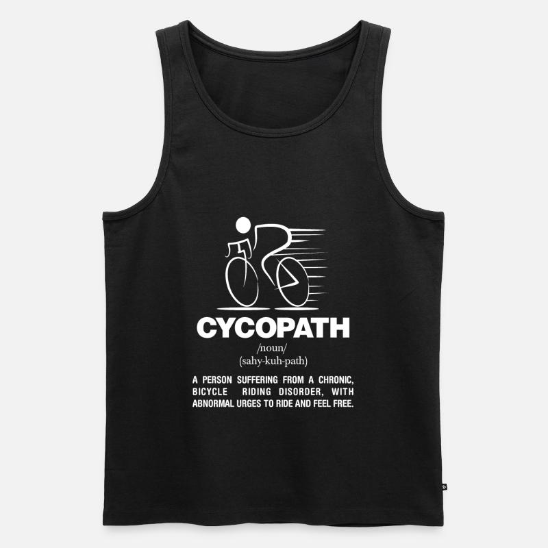 Cycopath Definition - Männer Premium Bio Tank Top - Schwarz