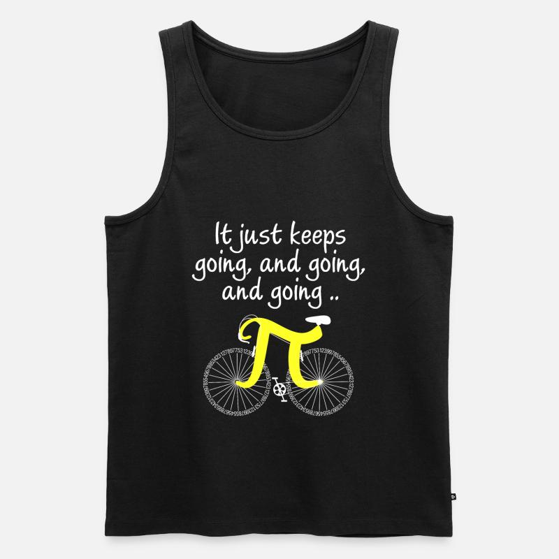 Pi. Just keeps on going. - Männer Premium Bio Tank Top - Schwarz