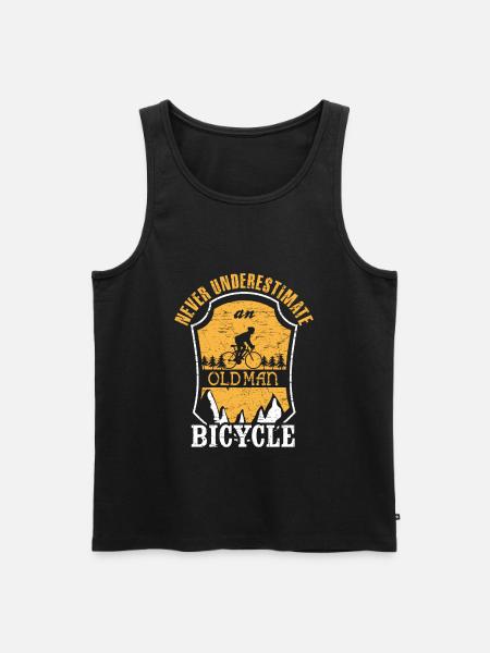 Never Underestimate A Bicycle - Men's Premium Organic Tank Top - black