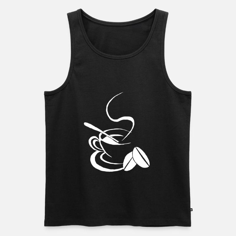 kaffee, milchkaffee, koffein, Sucht, Espresso - Männer Premium Bio Tank Top - Schwarz