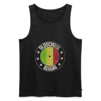 reggae oldschool grunge - Männer Premium Bio Tank Top - Schwarz - Vorne - Michal (187cm)
