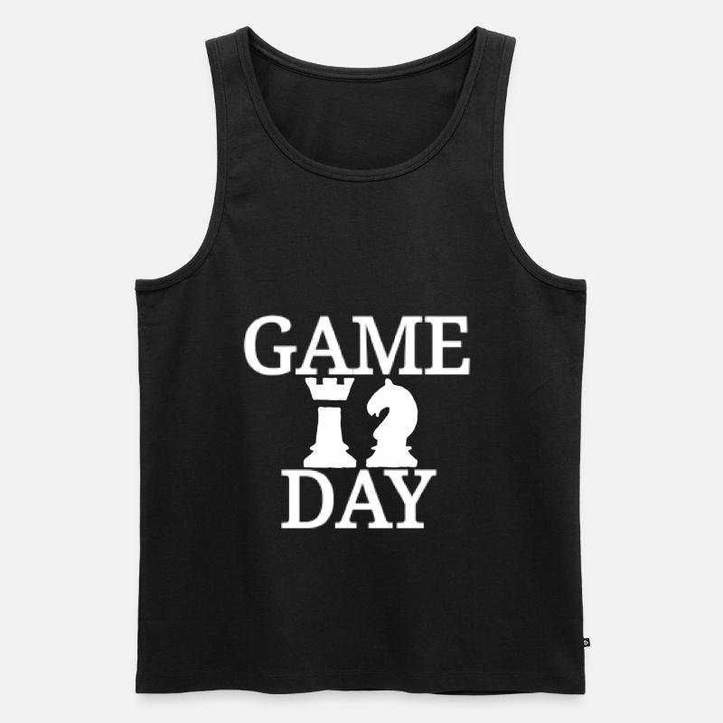 Schach Game Day Chess - Männer Premium Bio Tank Top - Schwarz