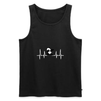 dabbing panda heartbeat - Men's Premium Organic Tank Top - black - Front - AI Model Male 178 light (178cm)