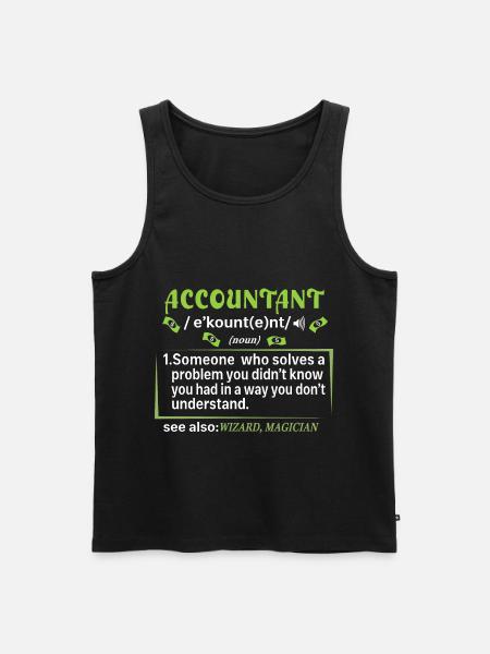 Accountant in Accrual world - Männer Premium Bio Tank Top - Schwarz