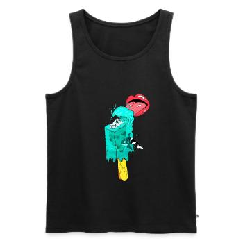 Water ice <3 - Men's Premium Organic Tank Top - black - Front - AI Model Male 178 light (178cm)