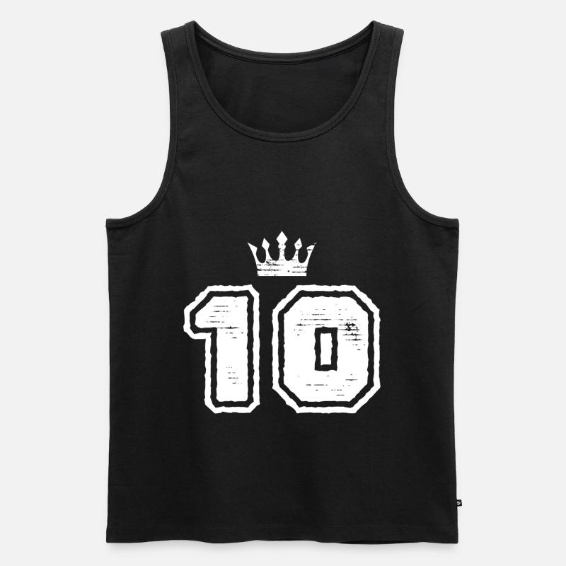 10 krone nummer - Männer Premium Bio Tank Top - Schwarz