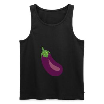Aubergine drôle - Débardeur bio Premium Homme - noir - Devant - Michal (187cm)