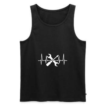 Heartbeat mechanics tool heartbeat craft - Men's Premium Organic Tank Top - black - Front - AI Model Male 178 light (178cm)